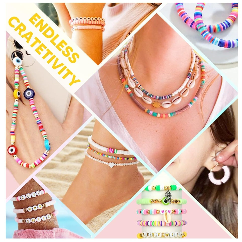 20-Color Clay Bead Material Kit 5,000 Pieces DIY Craft Set