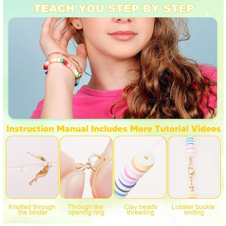 20-Color Clay Bead Material Kit 5,000 Pieces DIY Craft Set