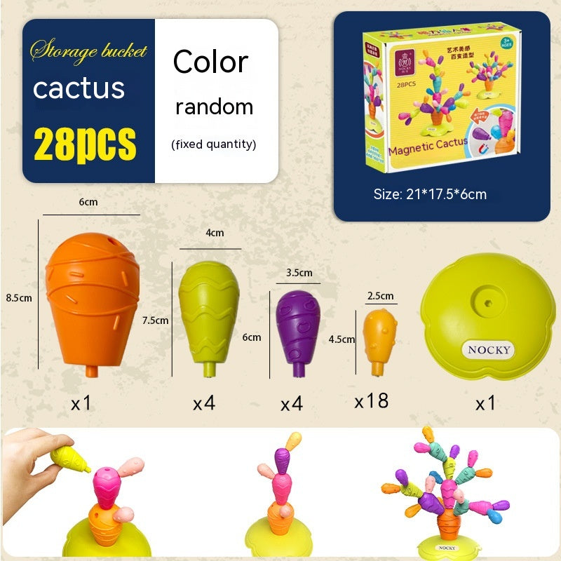 Variety Magnetic Cactus Building Blocks Toy