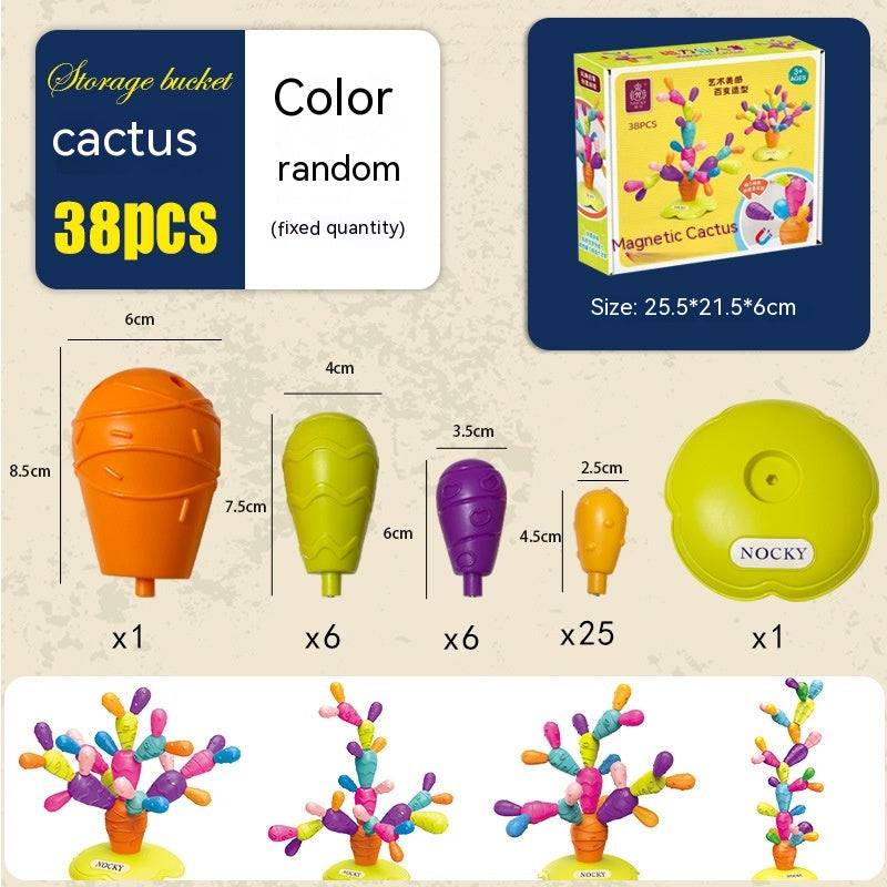 Variety Magnetic Cactus Building Blocks Toy